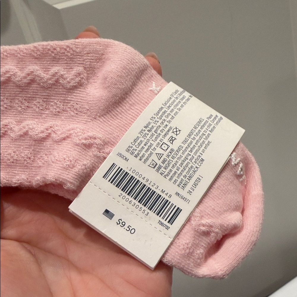 Janie and Jack Ruffled Pink and Lavender Socks 6-12 months NWT - Picture 3 of 5